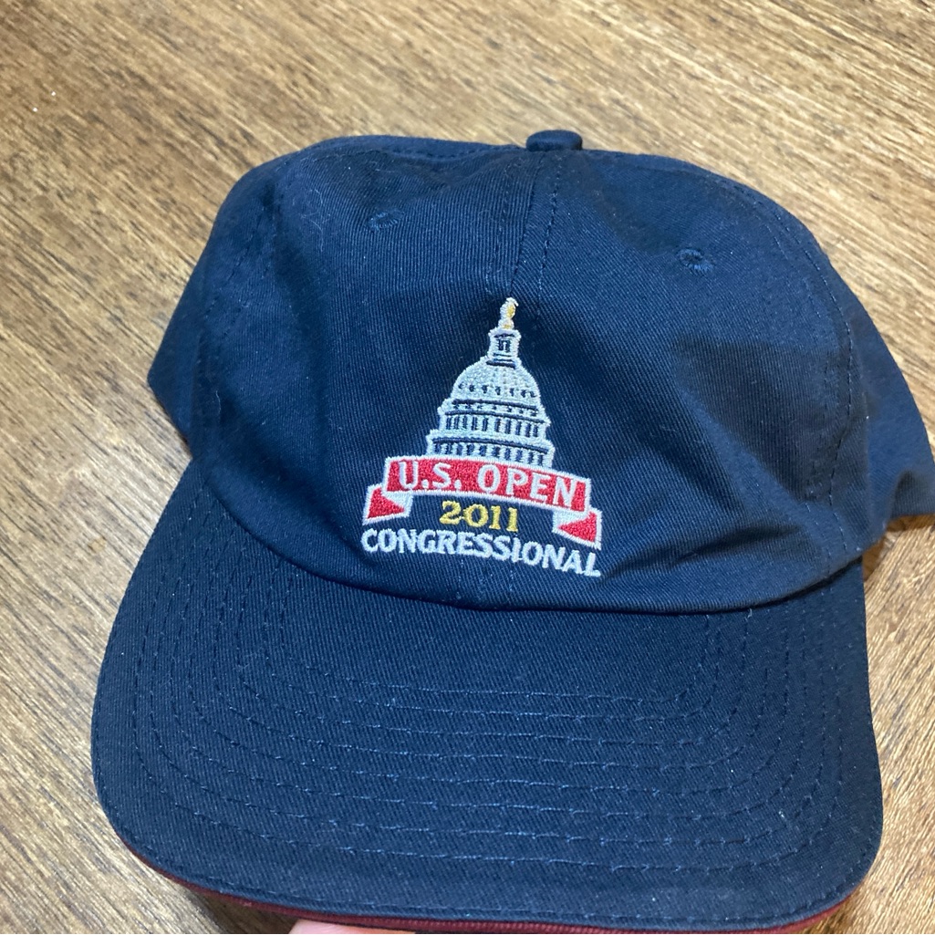 2011 Us Open Congressional Pga Golf Cap Usga Hat Black Adjustable Strapback